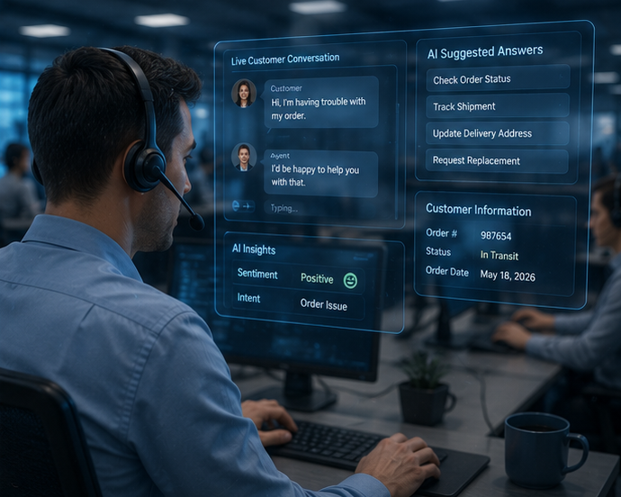 AI-Assisted Human Agents