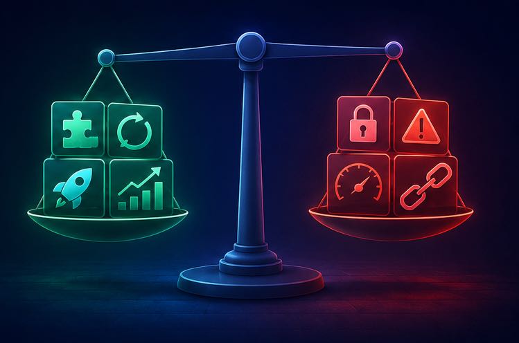 Balance representing the benefits and challenges of APIs